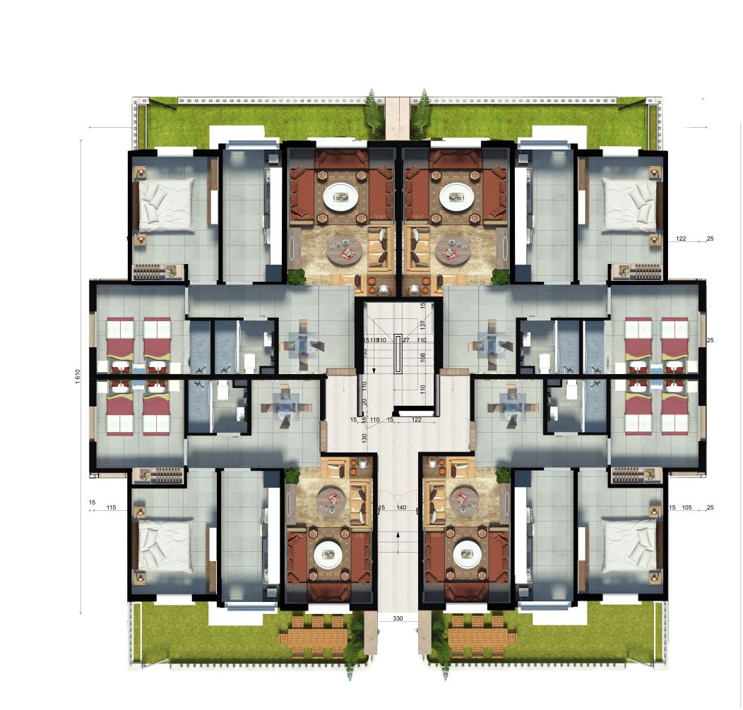 plan appartement immeuble